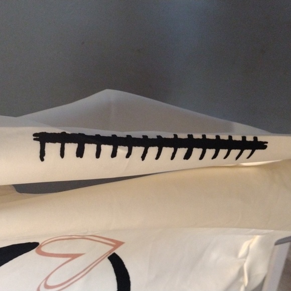 Cozy Football & Heart Sweatshirt – Black & Pink Graphic, Cream, Size S NWOT - Picture 3 of 5